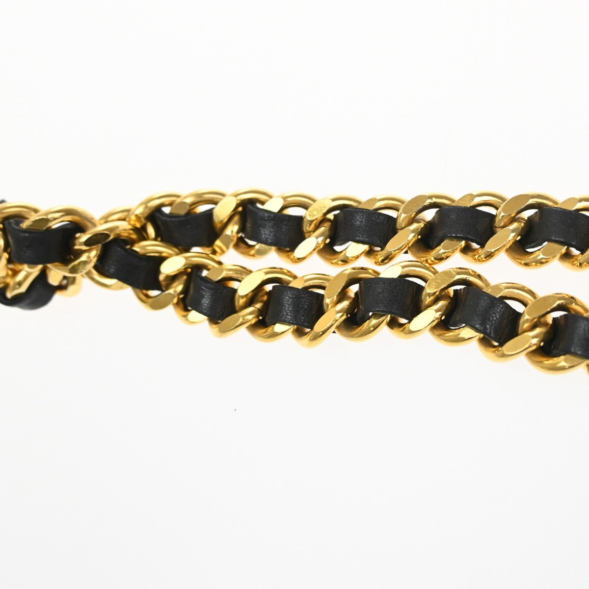 CHANEL CC Coin Medallion Charm Chain Belt Leather Black GHW Accessory 95RQ048