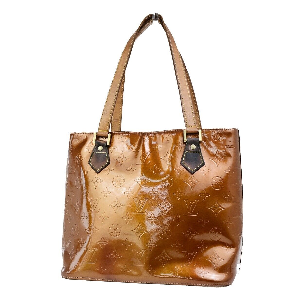 LOUIS VUITTON Houston Shoulder Bag Monogram Vernis Leather Bronze M91122 05EC927