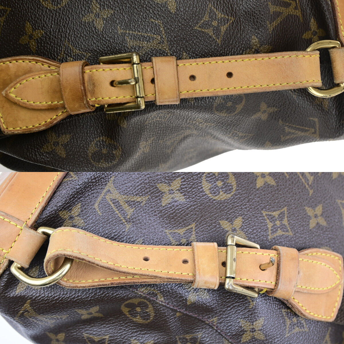 LOUIS VUITTON Montsouris GM Backpack Bag Monogram Leather Brown M51135 79YF441