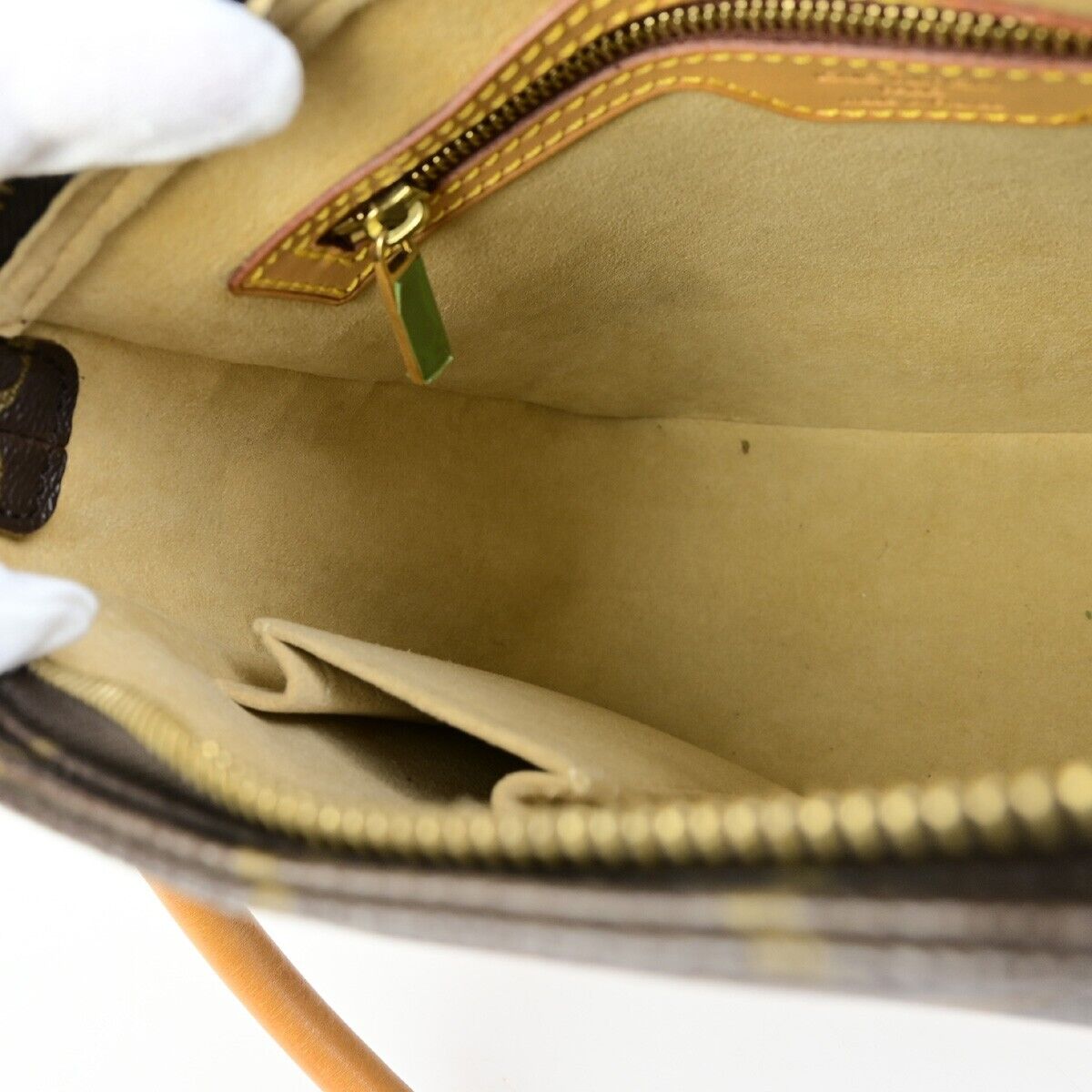 LOUIS VUITTON Looping MM Shoulder Bag Monogram Leather Brown M51146 75FB266