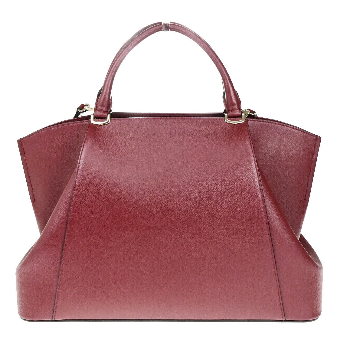 CARTIER Logo C De Cartier 2Way Shoulder Hand Bag Leather Bordeaux GHW 11RK521