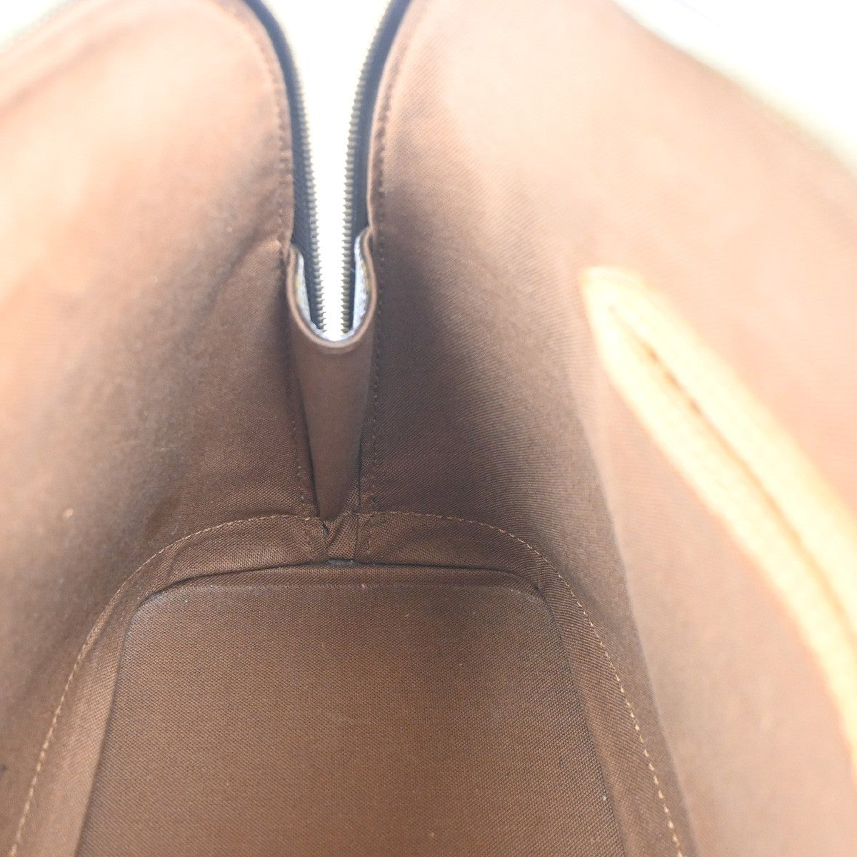 LOUIS VUITTON LV Logo Alma Hand Bag Monogram Leather Brown France M51130 32MA462