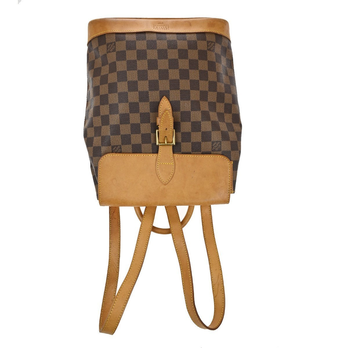 LOUIS VUITTON Logo Arlequin Backpack Bag Damier Ebene Brown N99038 97KC070