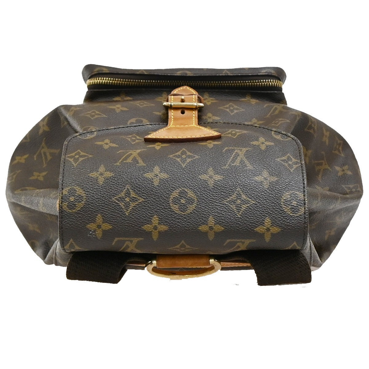 LOUIS VUITTON Montsouris GM Backpack Bag Monogram Leather Brown M51135 14EE287