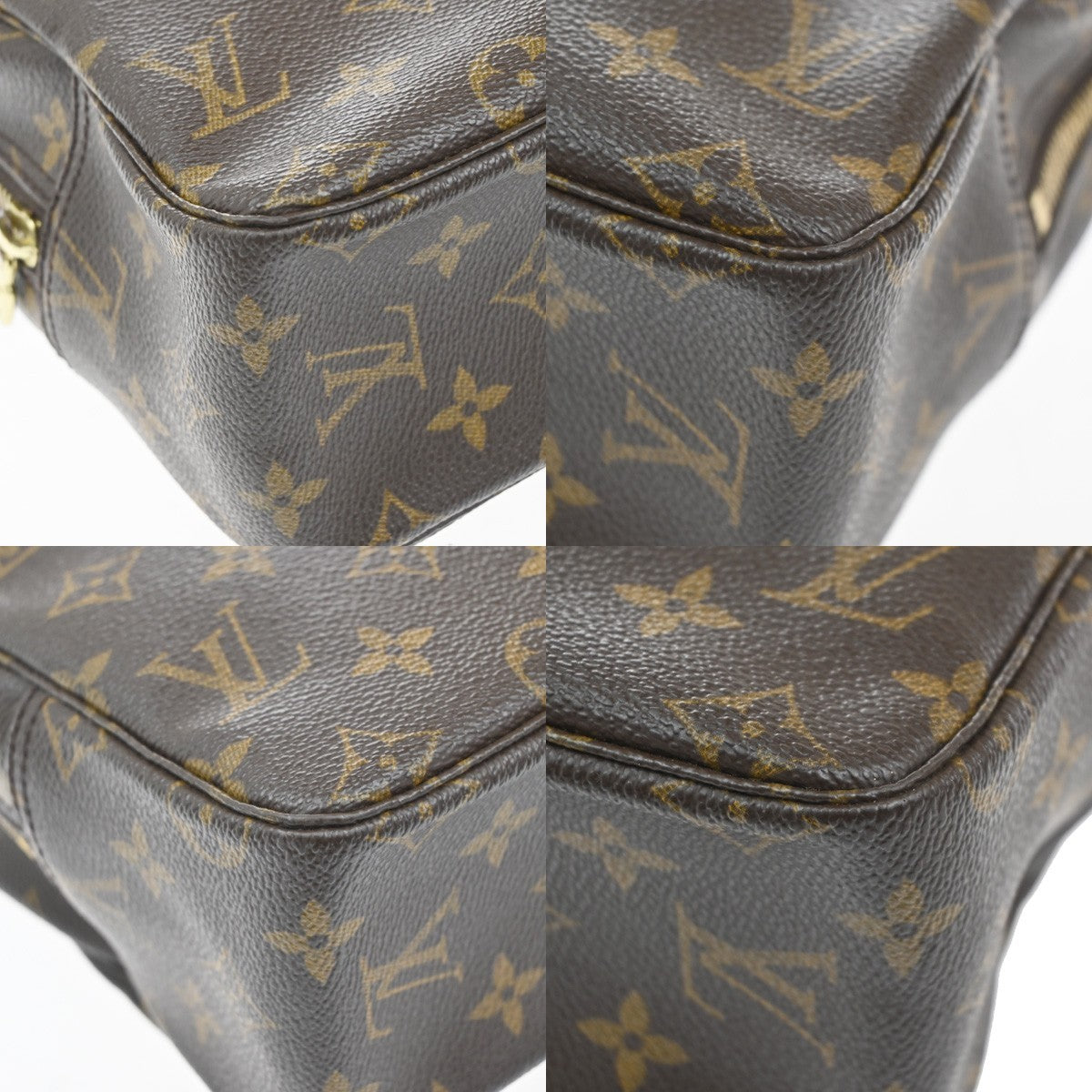 LOUIS VUITTON Trousse Toilette 28 Clutch Hand Bag Monogram Brown M47522 61MA188