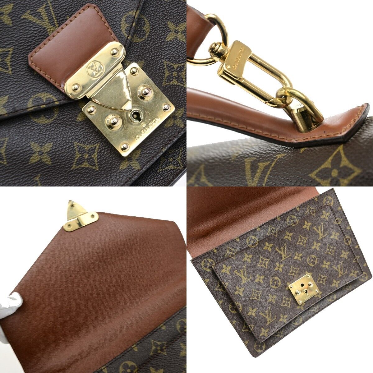 LOUIS VUITTON Monceau 2Way Shoulder Hand Bag Monogram Leather BN M51185 98ED945