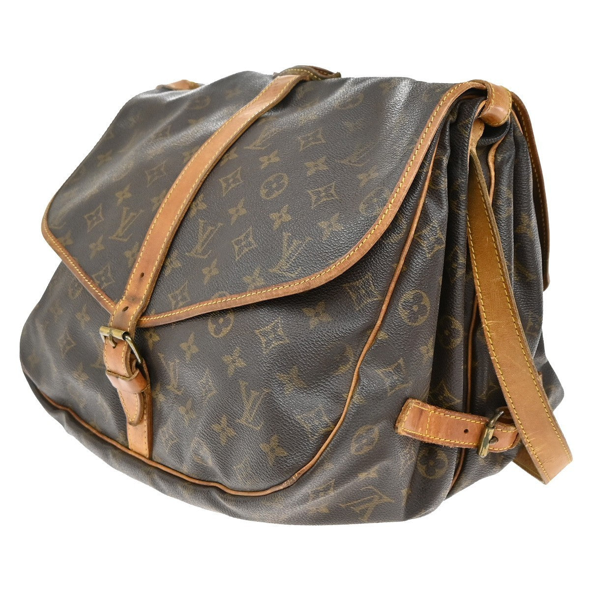 LOUIS VUITTON Saumur 35 Shoulder Bag Monogram Leather BN France M42254 70MA376