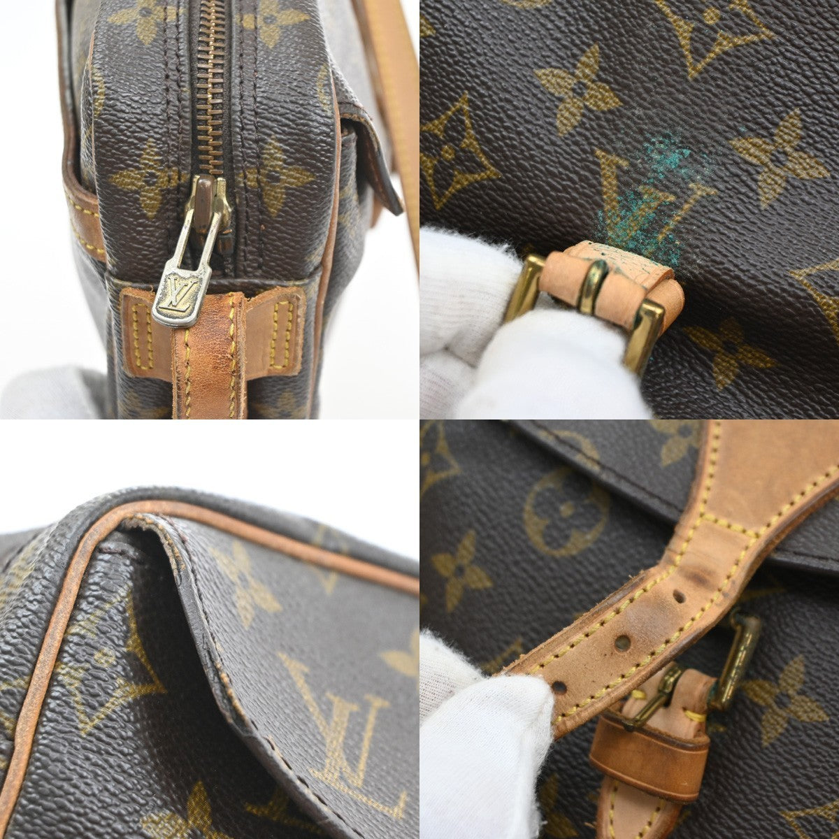 LOUIS VUITTON Jeune Fille MM Shoulder Bag Monogram Leather Brown M51226 32SA151