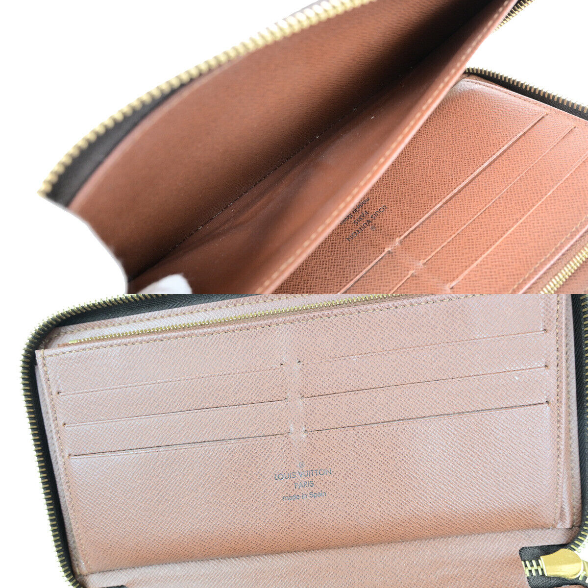 LOUIS VUITTON Zippy Organizer Long Wallet Monogram Leather Brown M62581 38YG746