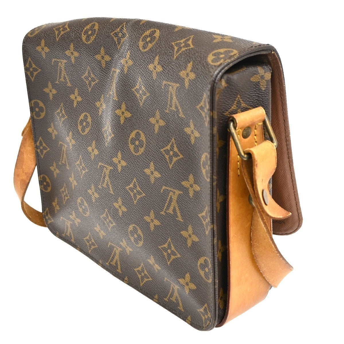 LOUIS VUITTON Cartouchiere GM Shoulder Bag Monogram Leather Brown M51252 32CA686