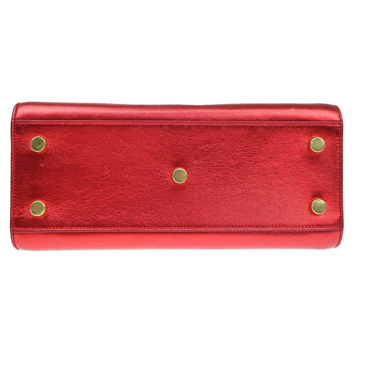 SAINT LAURENT Sac de Jour 2Way Shoulder Handbag Leather Red GHW Italy 97TA704