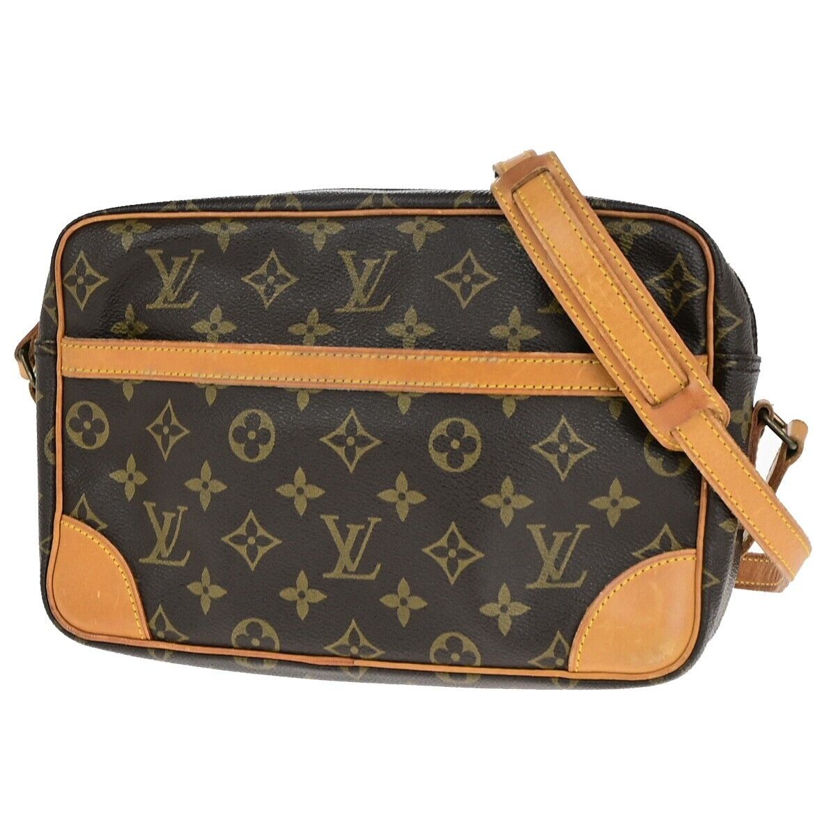 LOUIS VUITTON Trocadero 27 Shoulder Bag Monogram Leather Brown M51274 82EC899