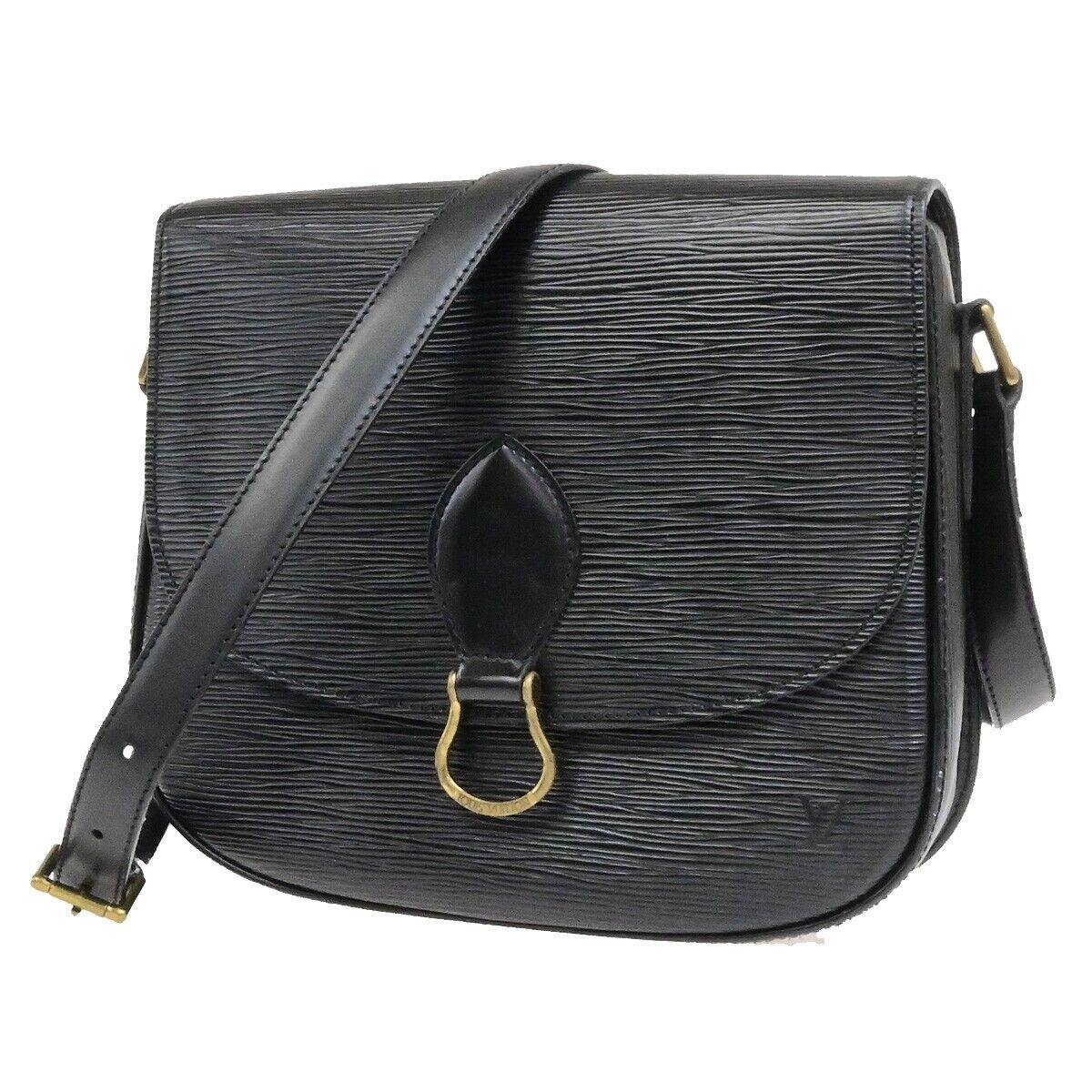 LOUIS VUITTON LV Saint Cloud GM Shoulder Bag Epi Leather Black M52192 36EE089