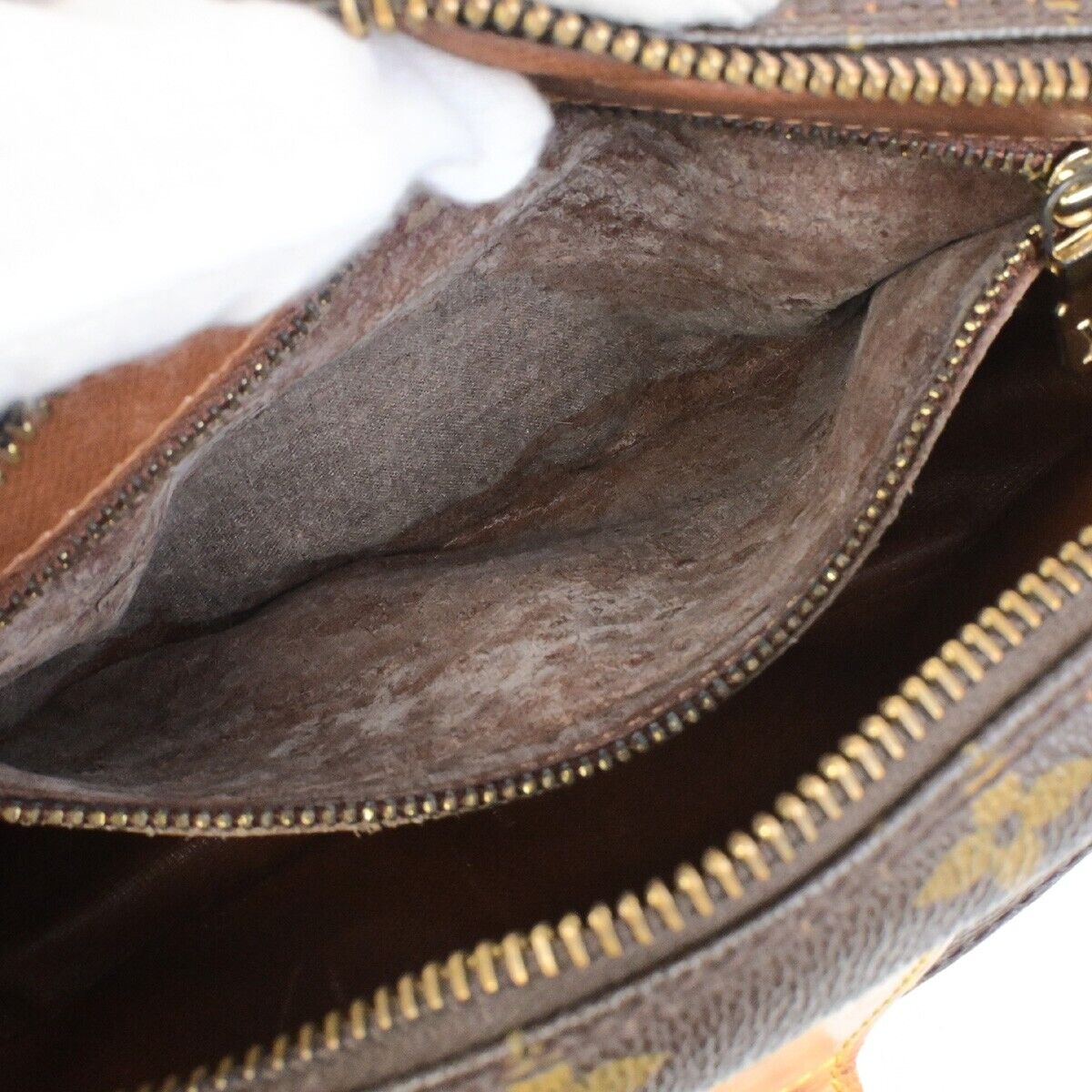 LOUIS VUITTON Jeune Fille PM Shoulder Bag Monogram Leather Brown M51227 31FB532