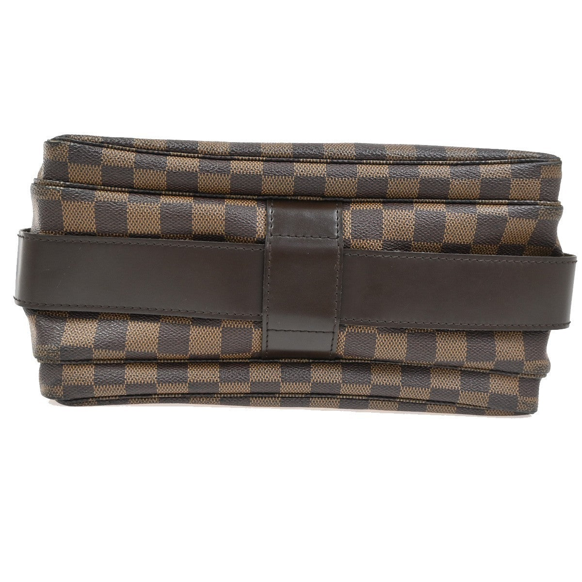 LOUIS VUITTON Naviglio Shoulder Bag Damier Ebene Leather Brown N45255 77TA691