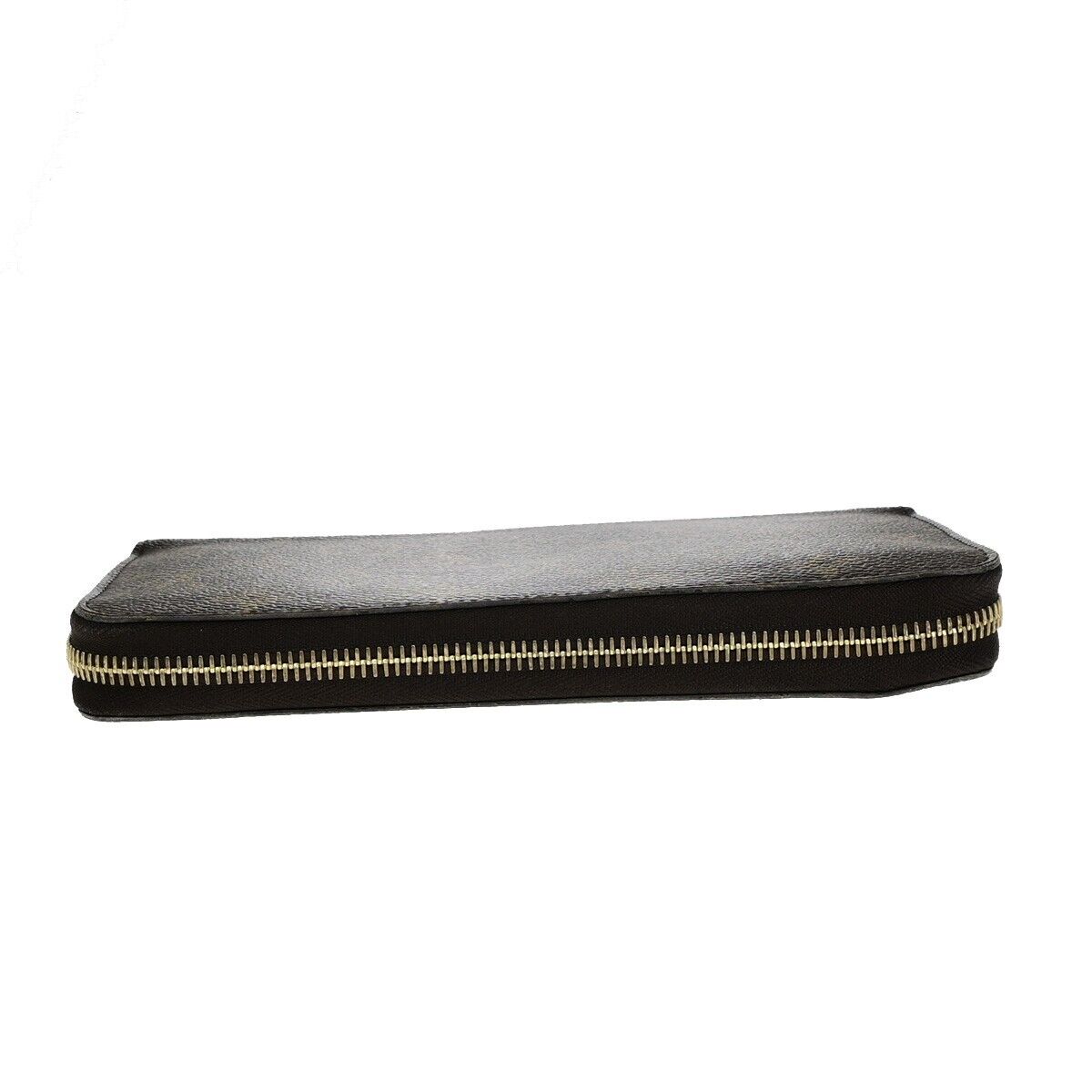 LOUIS VUITTON Zippy Long Wallet Monogram Leather Brown Fuchsia M41895 10EB840