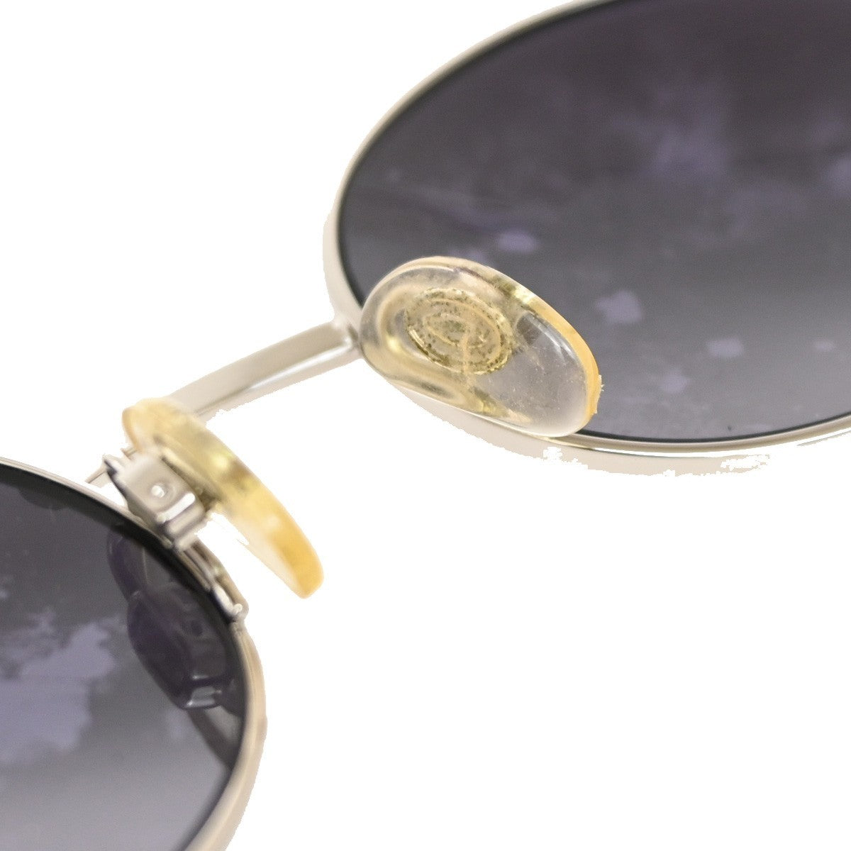 CHANEL CC  Sunglasses Eye Wear Mirror Lens Metal Plastic Silver 06934 07RL317
