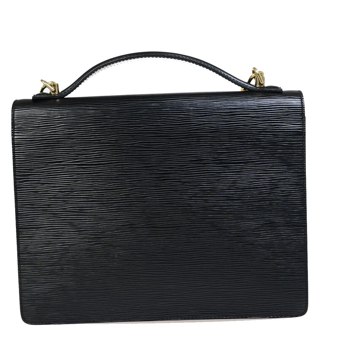 LOUIS VUITTON Monceau 2Way Shoulder Hand Bag Epi Leather Black M52122 10EB344