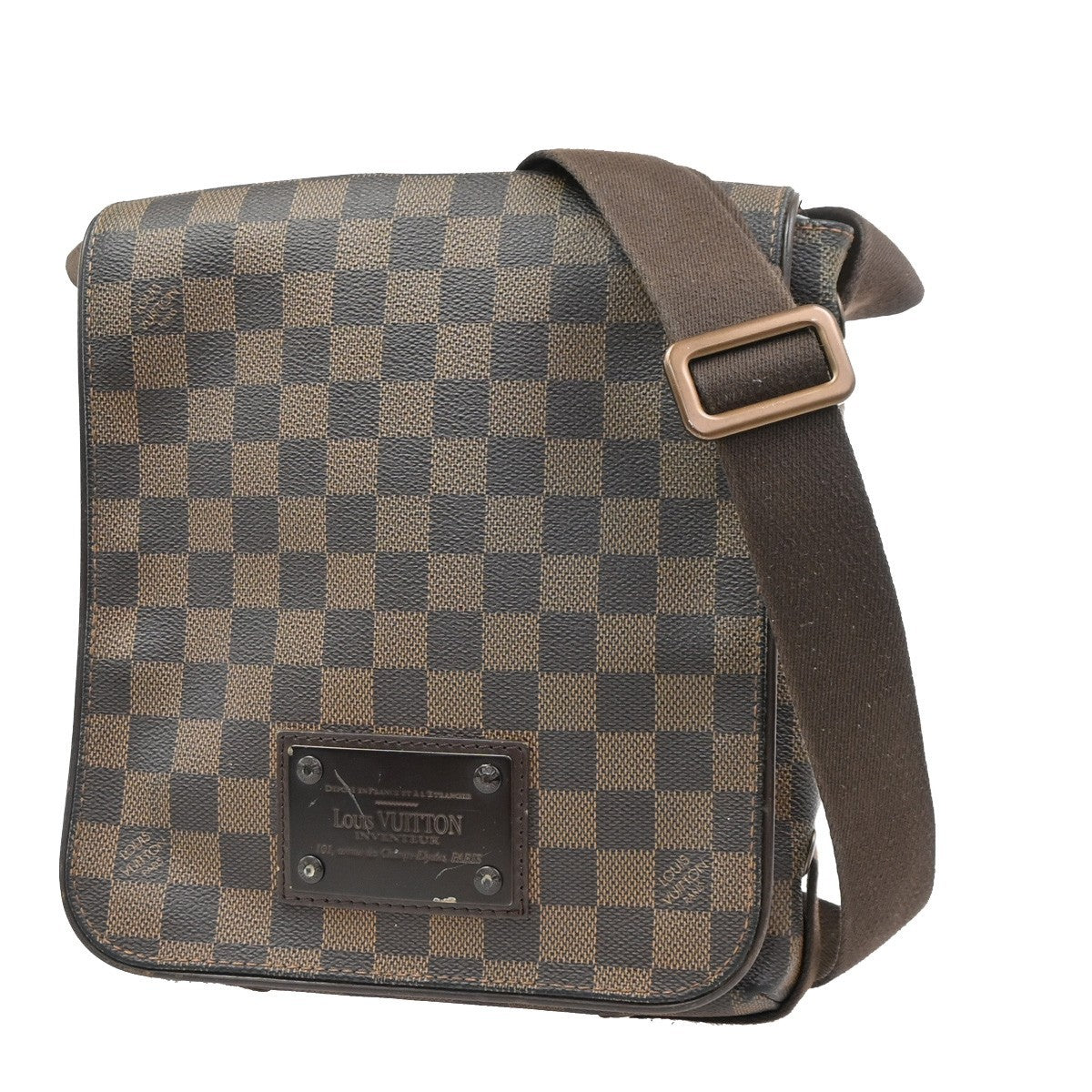 LOUIS VUITTON Brooklyn PM Shoulder Bag Damier Ebene Leather Brown N51210 72SA058