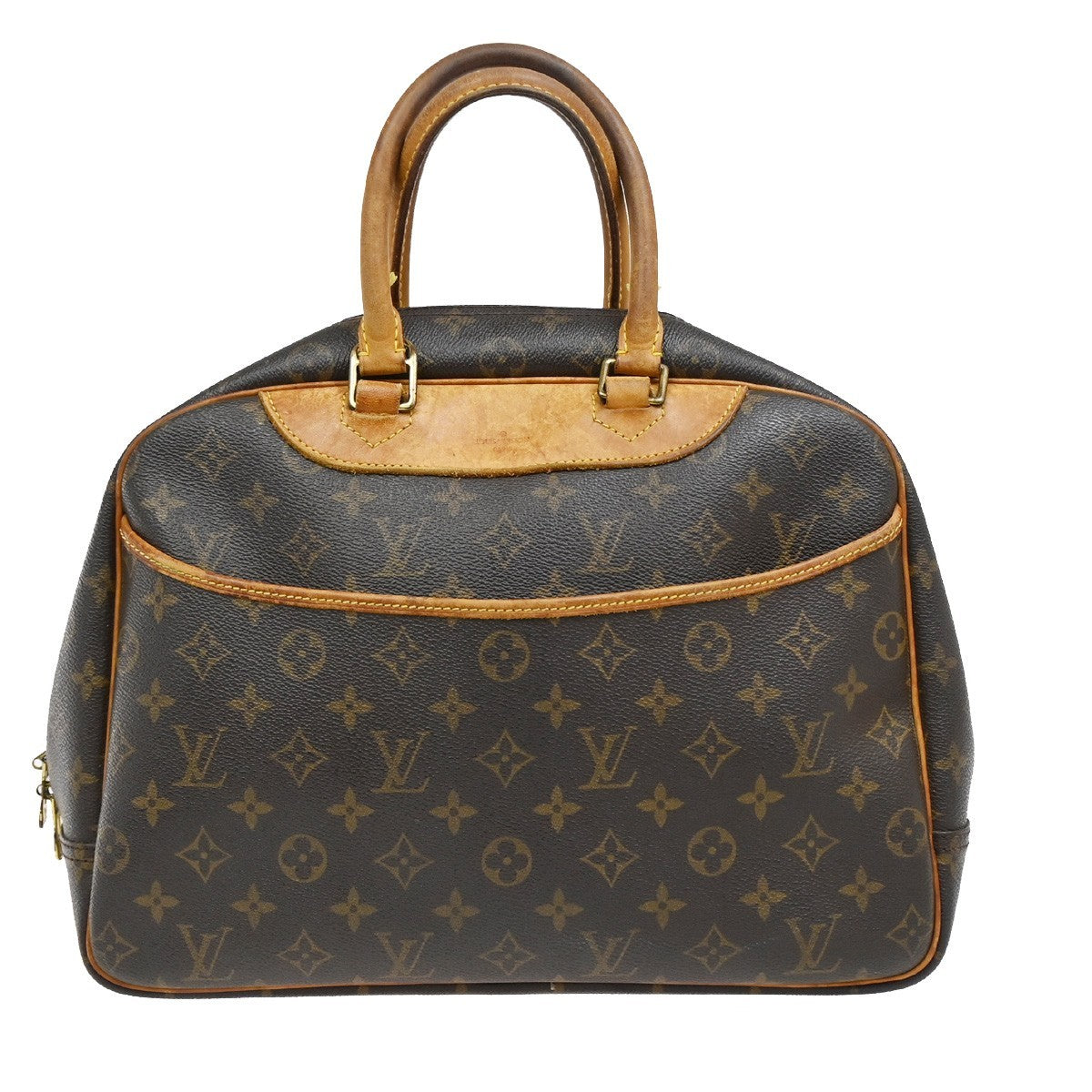 LOUIS VUITTON LV Logo Deauville Hand Bag Monogram Leather Brown M47270 36DA029