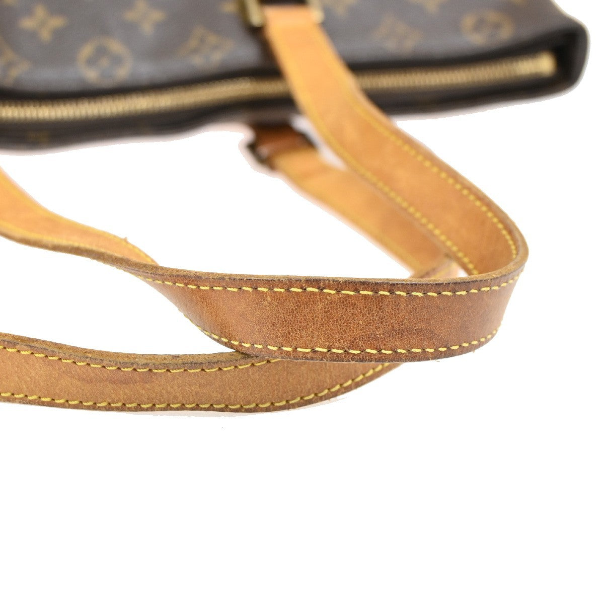 LOUIS VUITTON Cabas Mezzo Shoulder Bag Monogram Leather Brown M51151 73ZA298