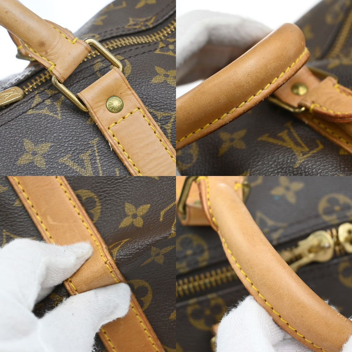 LOUIS VUITTON Keepall 50 Travel Hand Bag Monogram Leather Brown M41426 77KB300