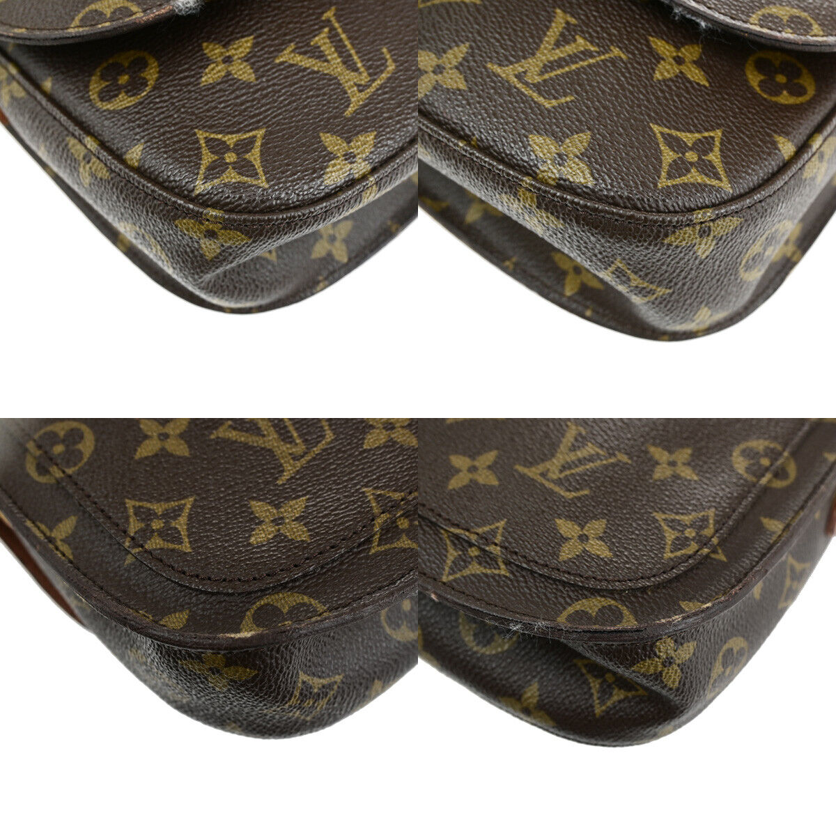 LOUIS VUITTON Saint Cloud MM Shoulder Bag Monogram Leather Brown M51243 80YG517