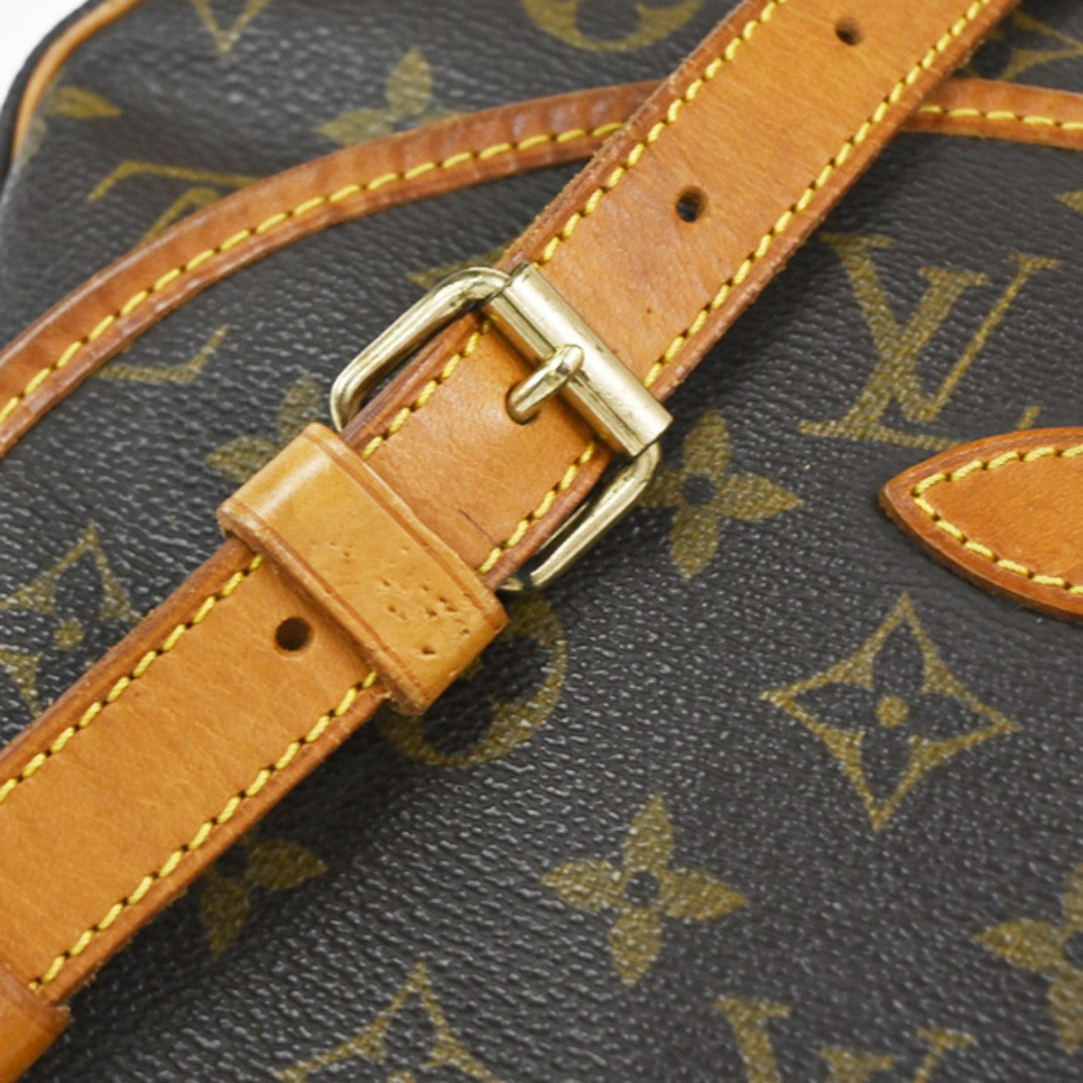 LOUIS VUITTON Logo Saumur 30 Shoulder Bag Monogram Leather Brown M42256 84CA912