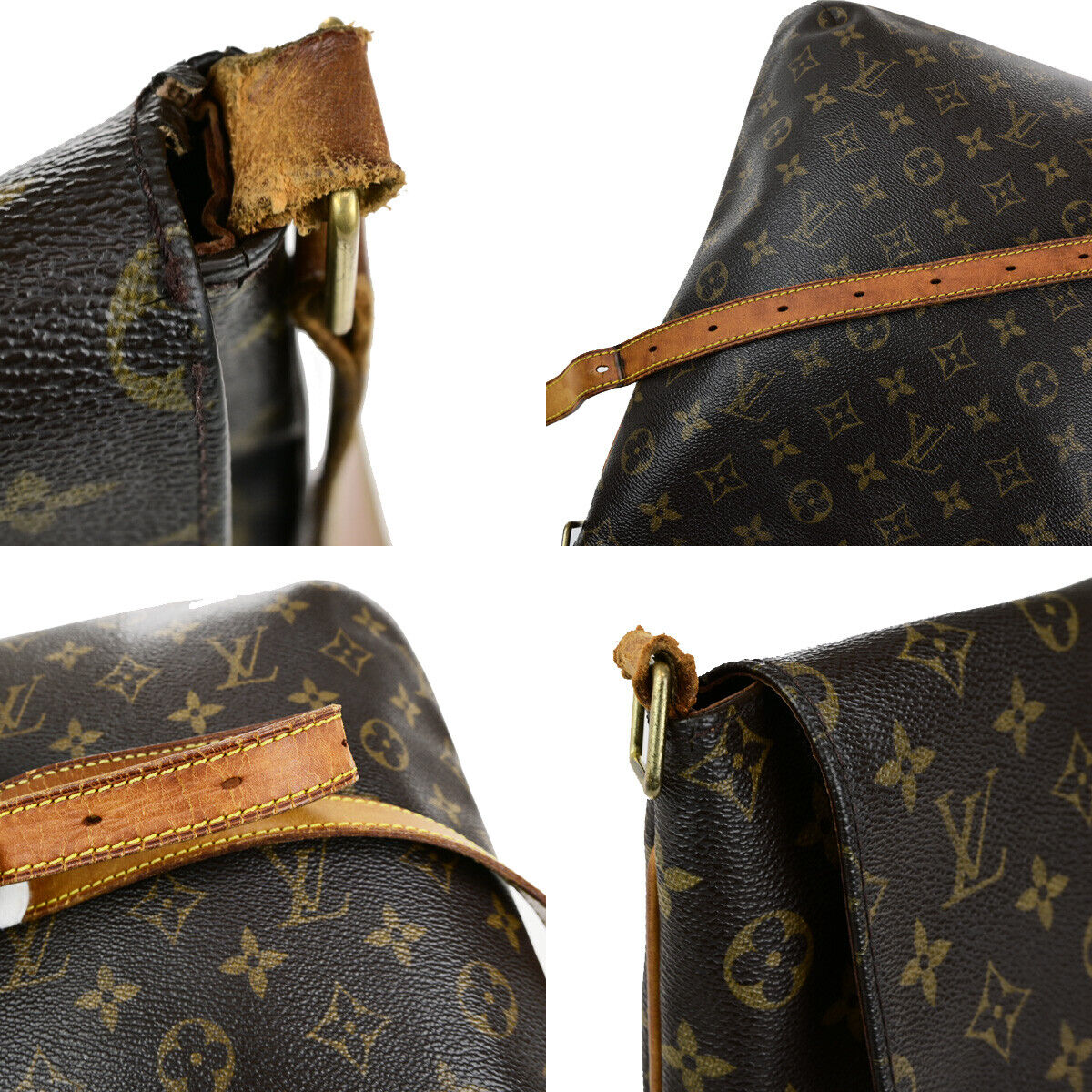 LOUIS VUITTON Musette Shoulder Bag Monogram Leather Brown France M51256 67SJ465