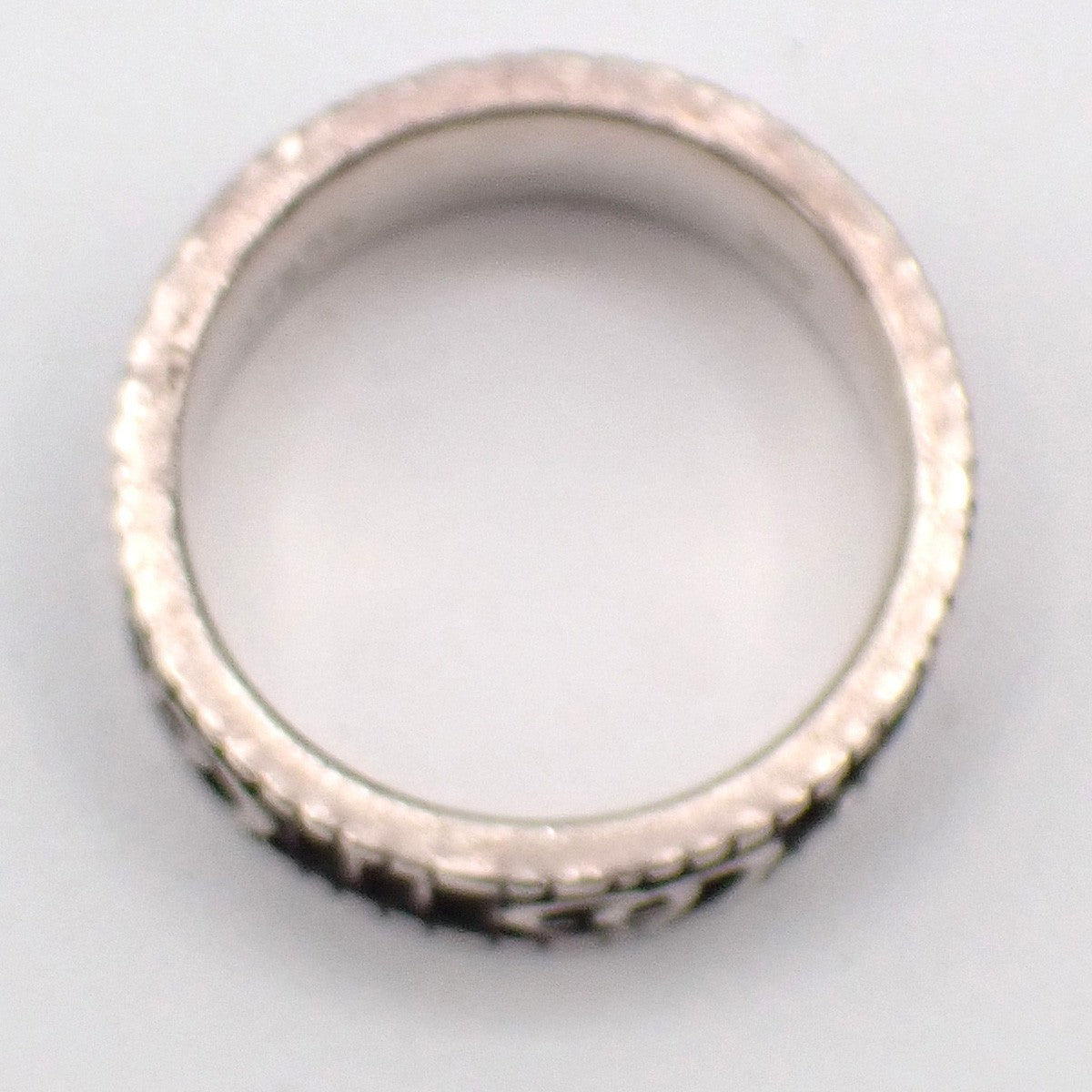 GUCCI GG Marmomt Logo Ring Silver 925 Italy Accessories Size JP 17/ US 8 66MA181