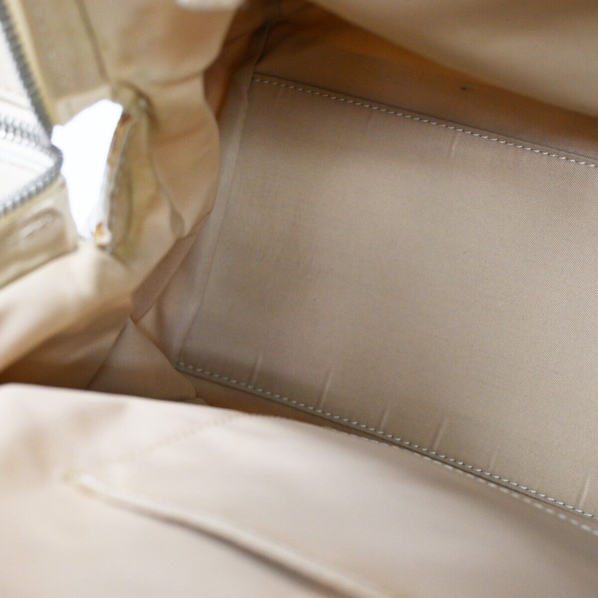 CHRISTIAN DIOR Trotter Shoulder Hand Bag Canvas Leather Ivory Brown SHW 80EA768