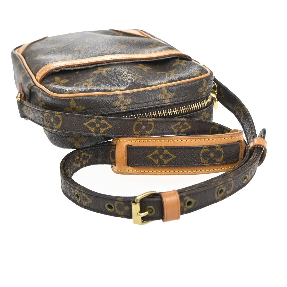 LOUIS VUITTON Danube Shoulder Bag Monogram Leather Brown France M45266 34YJ212