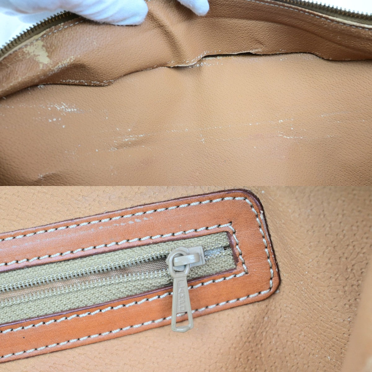 CELINE Logo Macadam Pattern Hand Bag PVC Leather Brown GHW Italy 60YH140