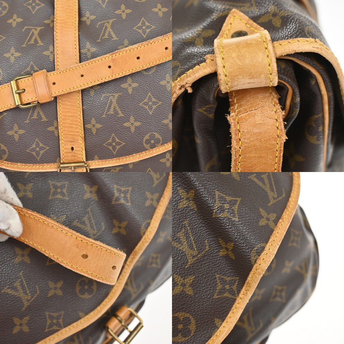 LOUIS VUITTON Saumur 35 Shoulder Bag Monogram Leather BN France M42254 64YJ101