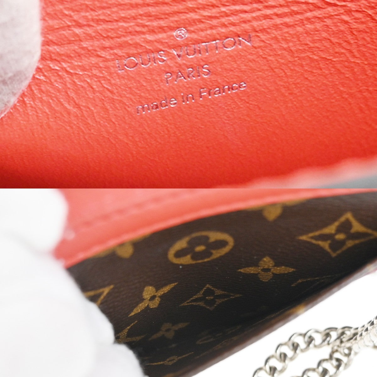 LOUIS VUITTON Pochette Mask PM Chain Shoulder Bag Monogram Leather BN RD 98KB647