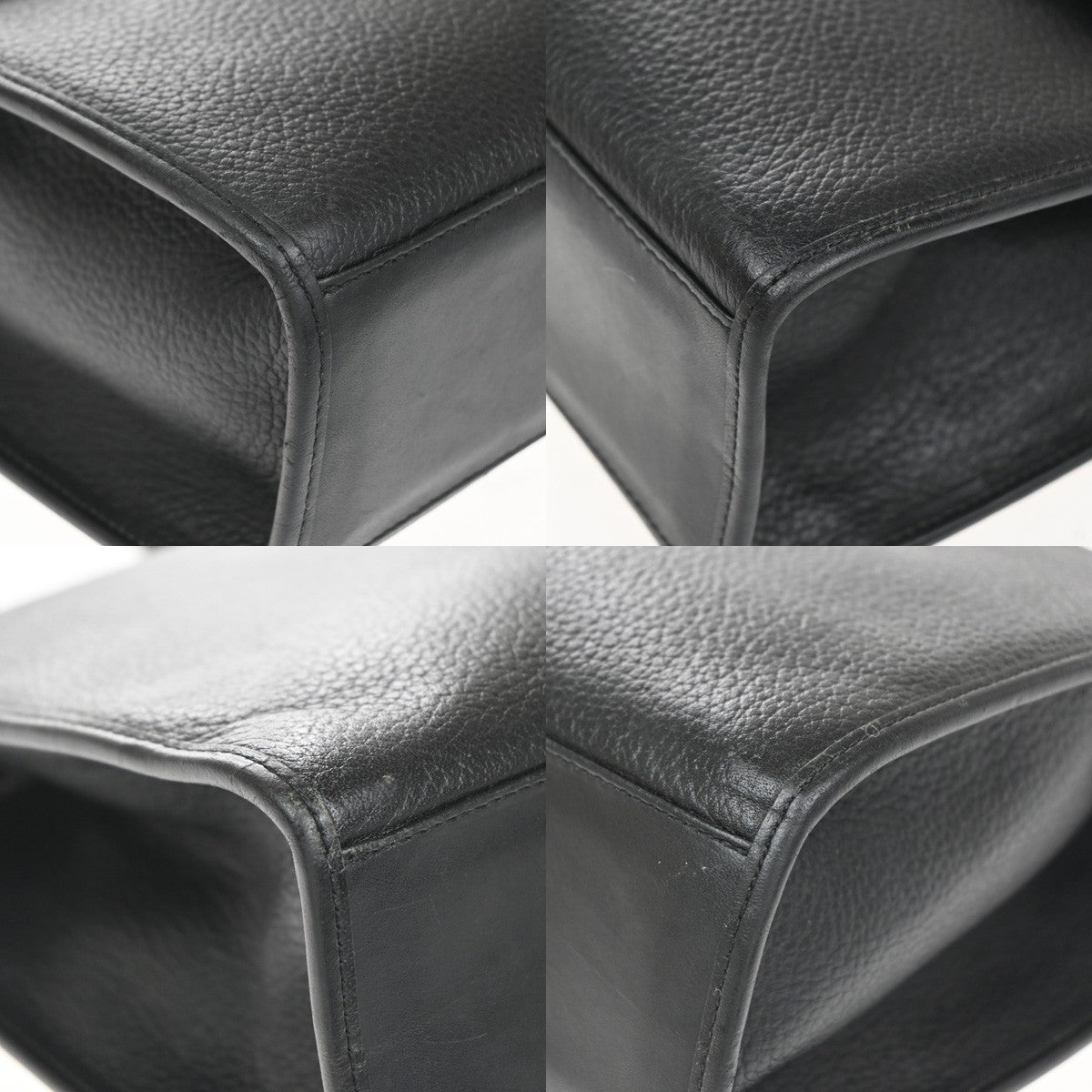BURBERRYS Logo Nova Check Shoulder Hand Bag Leather Black SHW 67CA860