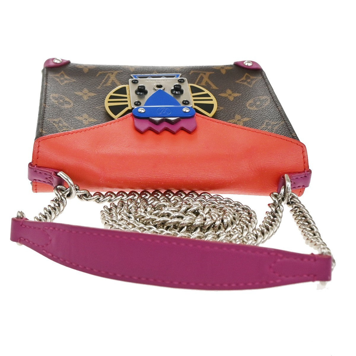 LOUIS VUITTON Pochette Mask PM Chain Shoulder Bag Monogram Leather BN RD 98KB647