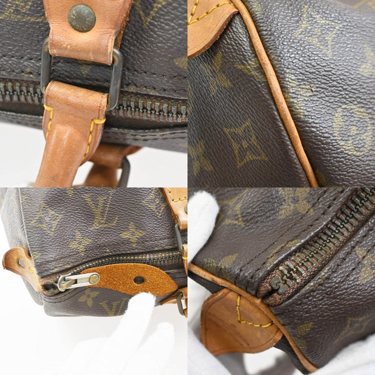 LOUIS VUITTON Speedy 35 Travel Hand Bag Monogram Leather Brown M41524 82SA002