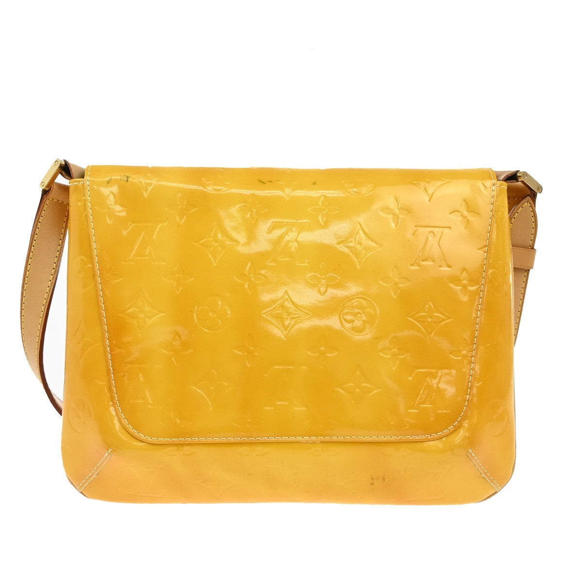 LOUIS VUITTON Thompson Street Shoulder Bag Monogram Vernis Yellow M91071 65EF809
