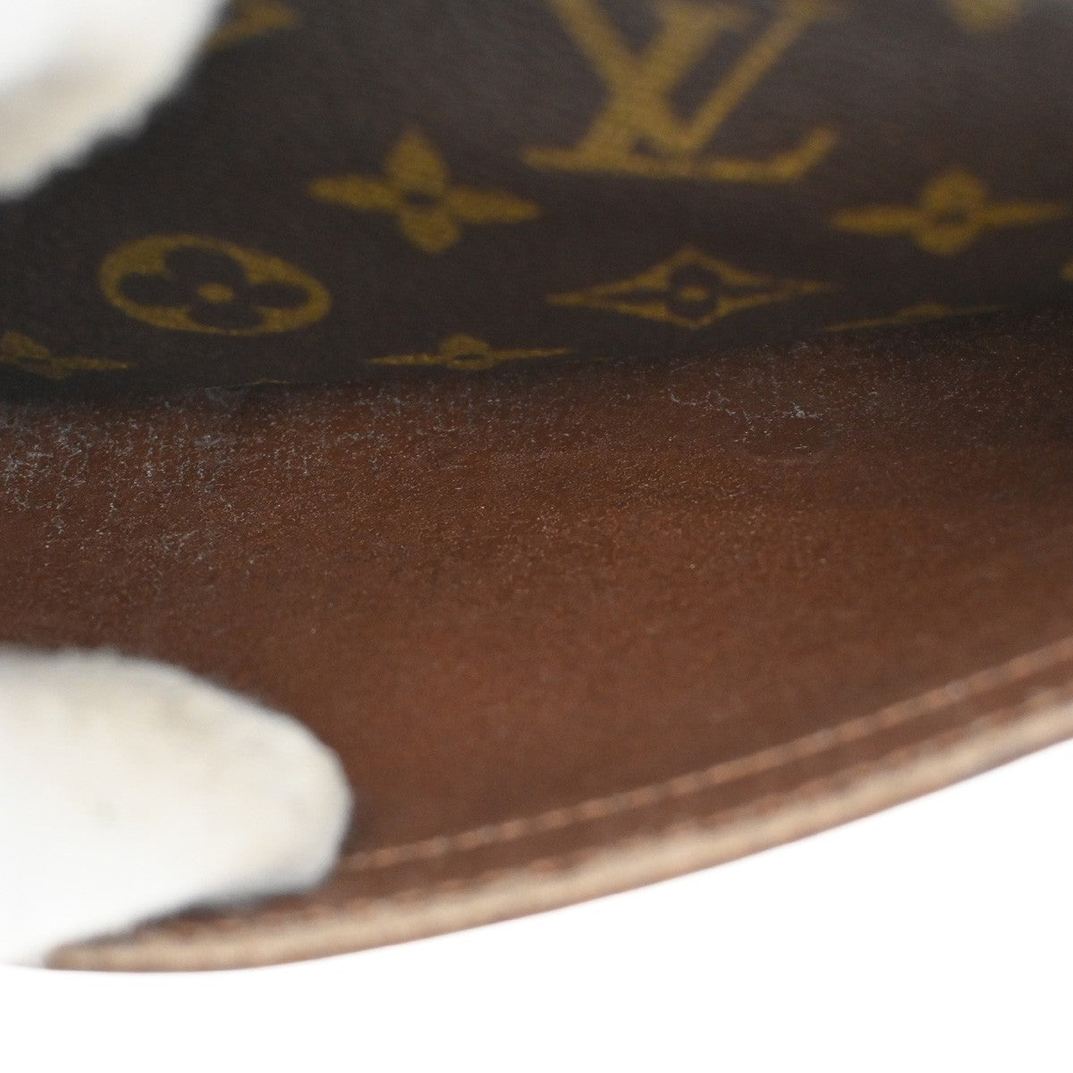 LOUIS VUITTON Jeune Fille PM Shoulder Bag Monogram Leather Brown M51227 30CA293