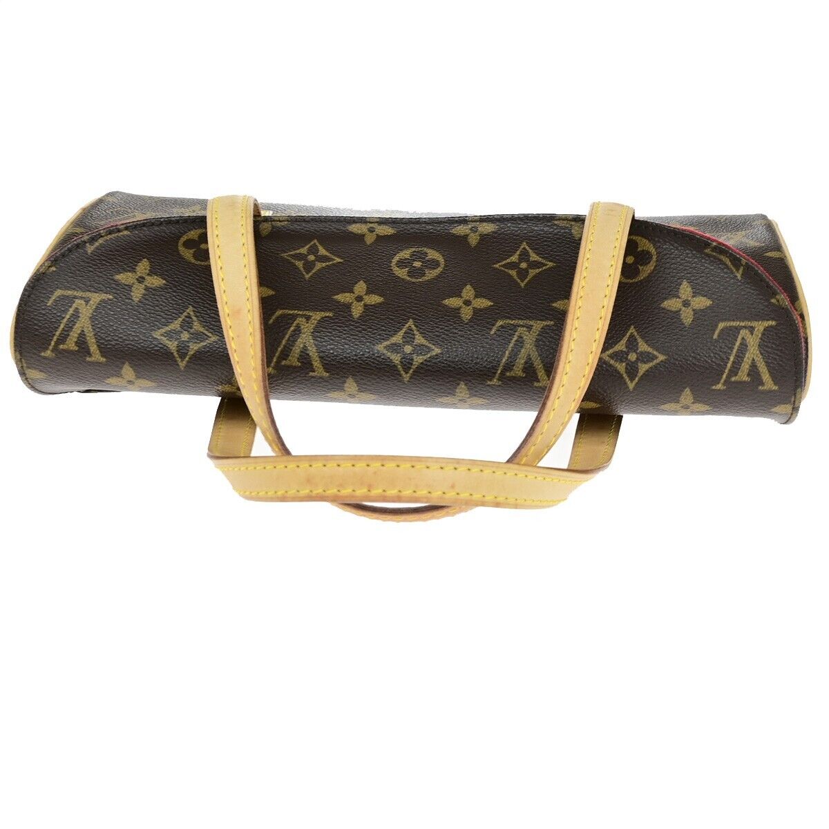 LOUIS VUITTON Sonatine Hand Bag Monogram Leather Brown France M51902 96ED206