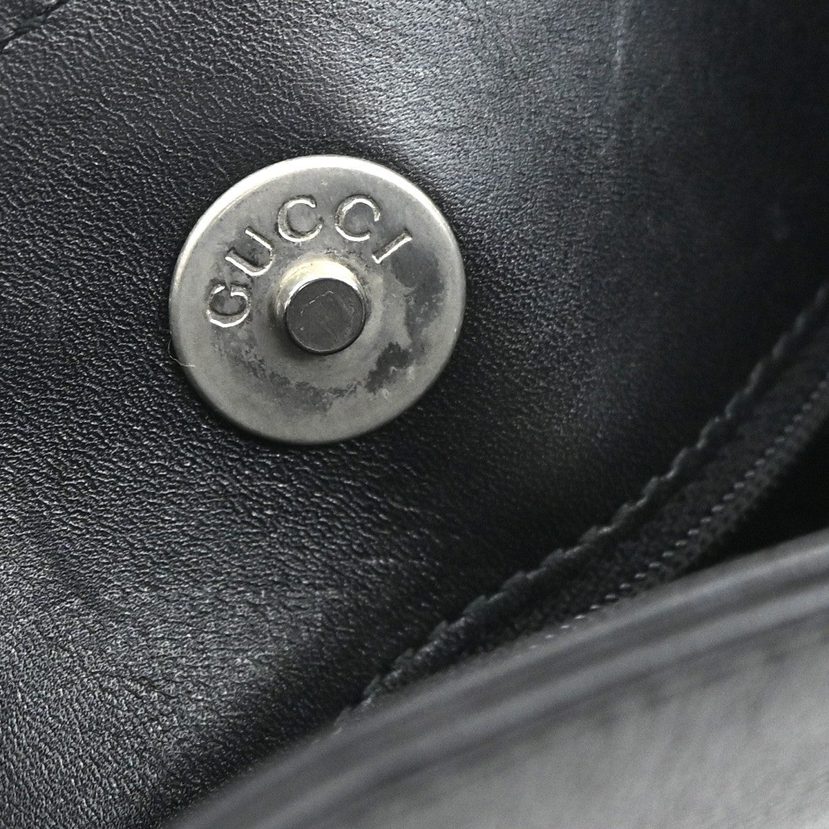GUCCI Logo GG Pattern 2set Hand Bag Leather Canvas Black Italy 67CA448