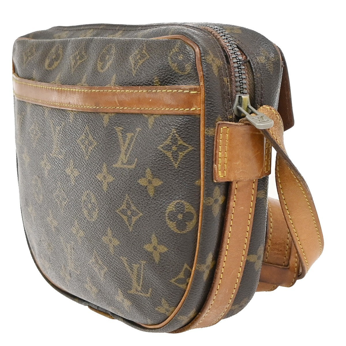 LOUIS VUITTON Jeune Fille GM Shoulder Bag Monogram Leather Brown M51225 05PA053