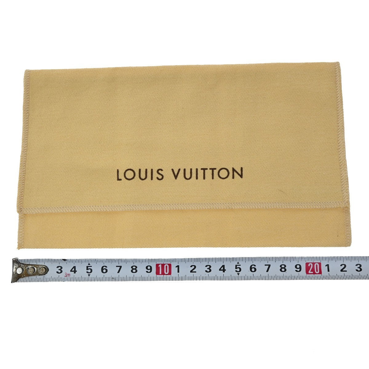 LOUIS VUITTON Logo 10 Set Dust Bag Drawstring Canvas Cotton Beige Brown 03KB470