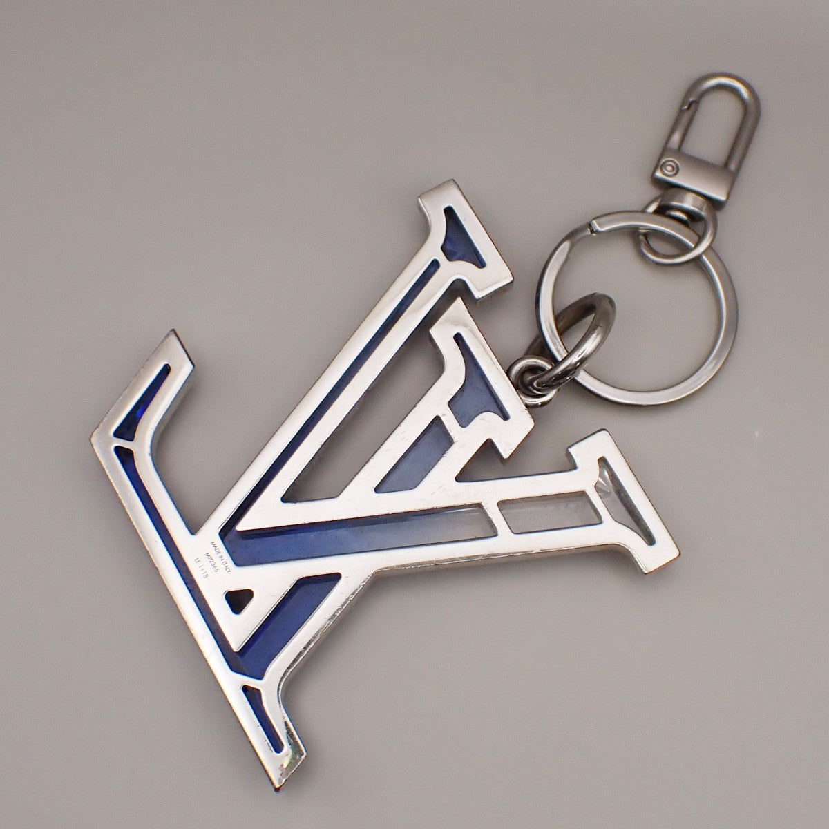 LOUIS VUITTON Bijoux Sac LV Prism Bag Charm Silver Blue MP2365 61YH697