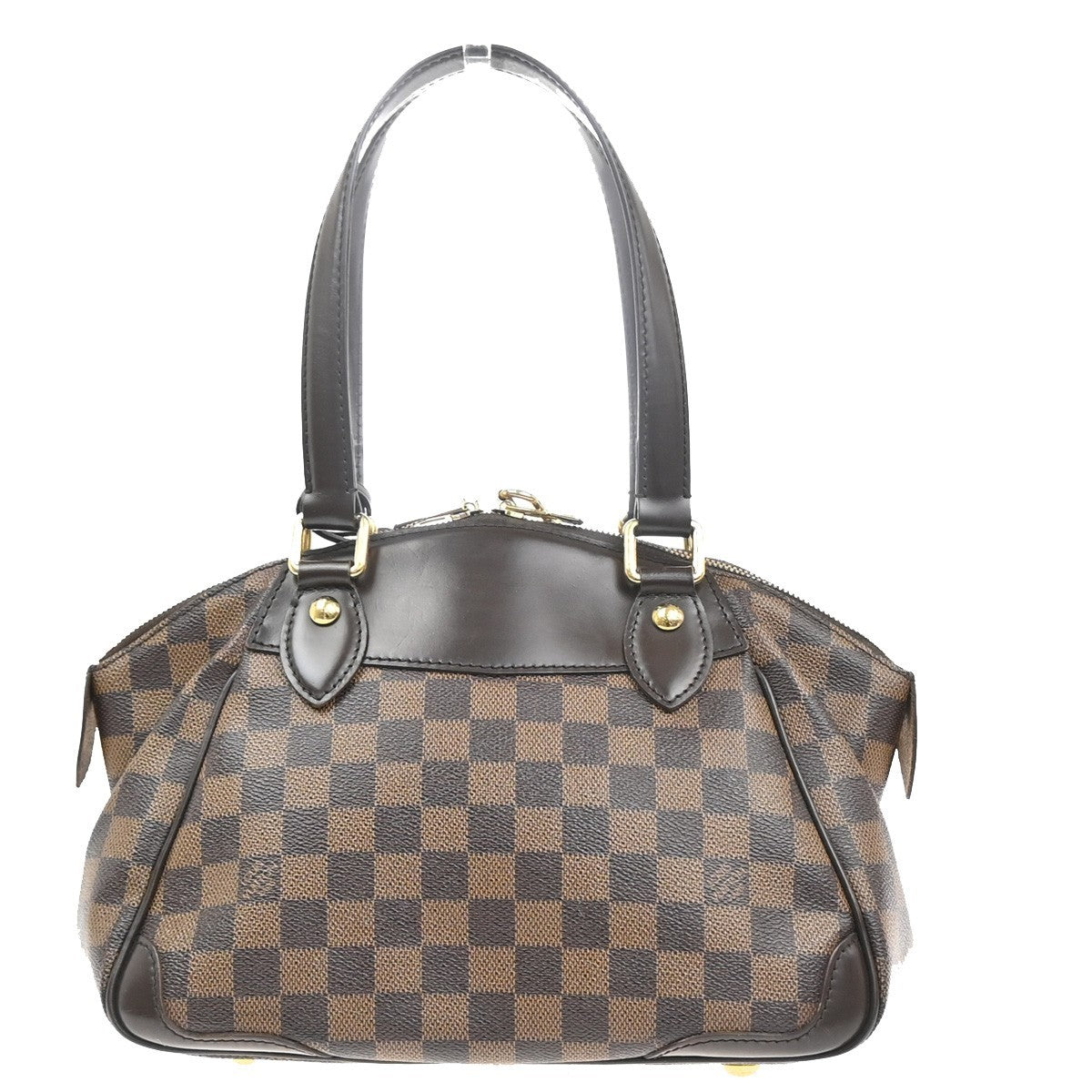 LOUIS VUITTON Verona PM Shoulder Bag Damie Ebene Leather Brown N41117 20EG394