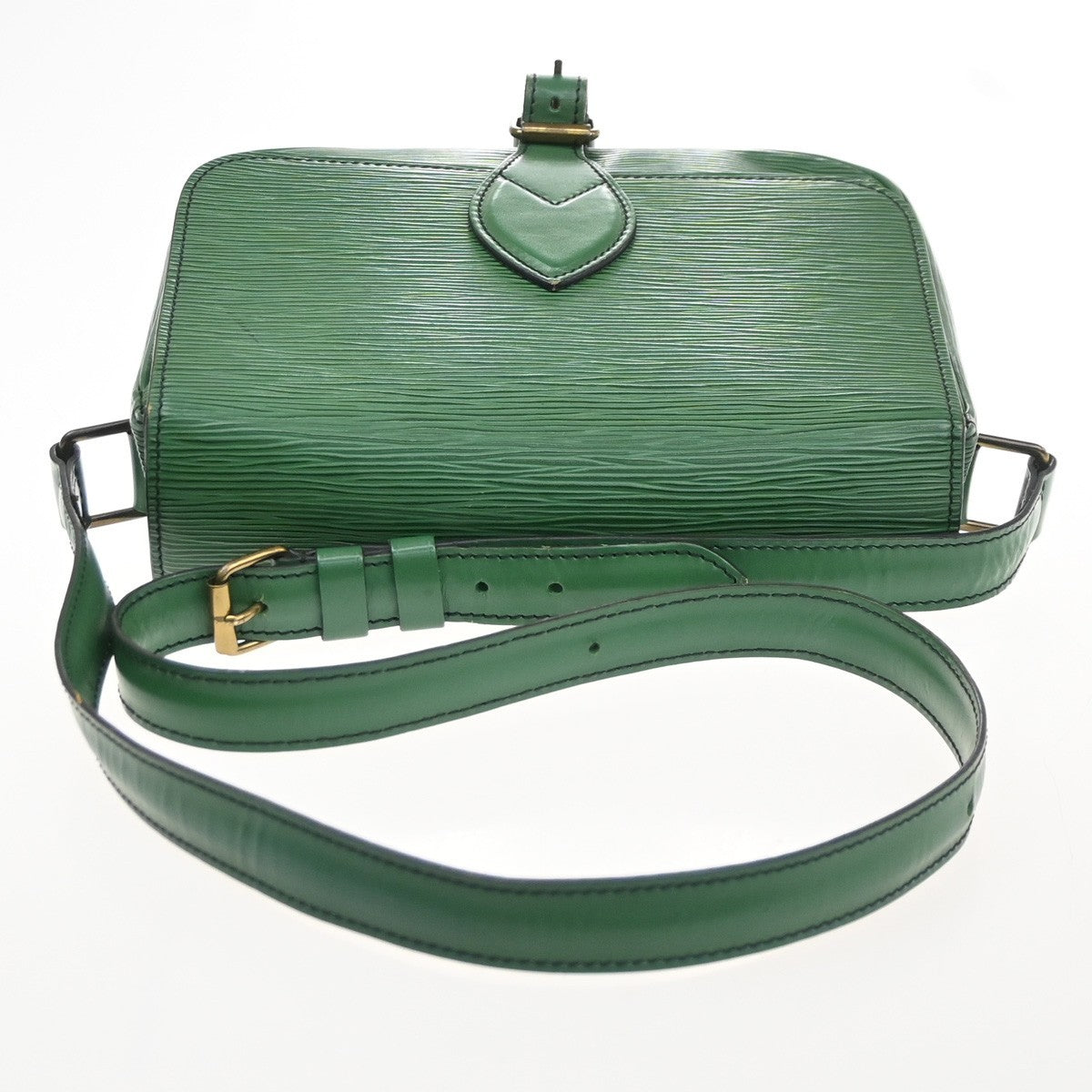 LOUIS VUITTON LV Cartouchiere MM Shoulder Bag Epi Leather Green M52244 80SA155