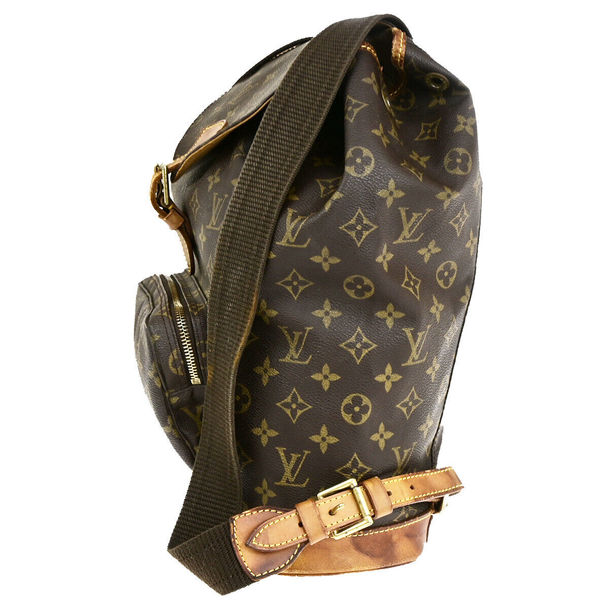 LOUIS VUITTON Montsouris GM Backpack Bag Monogram Leather Brown M51135 85YG509