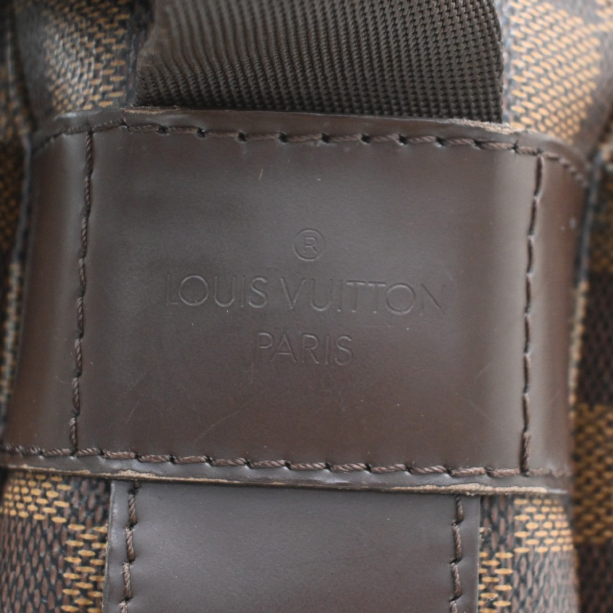 LOUIS VUITTON Naviglio Shoulder Bag Damier Ebene Leather Brown N45255 35KB609