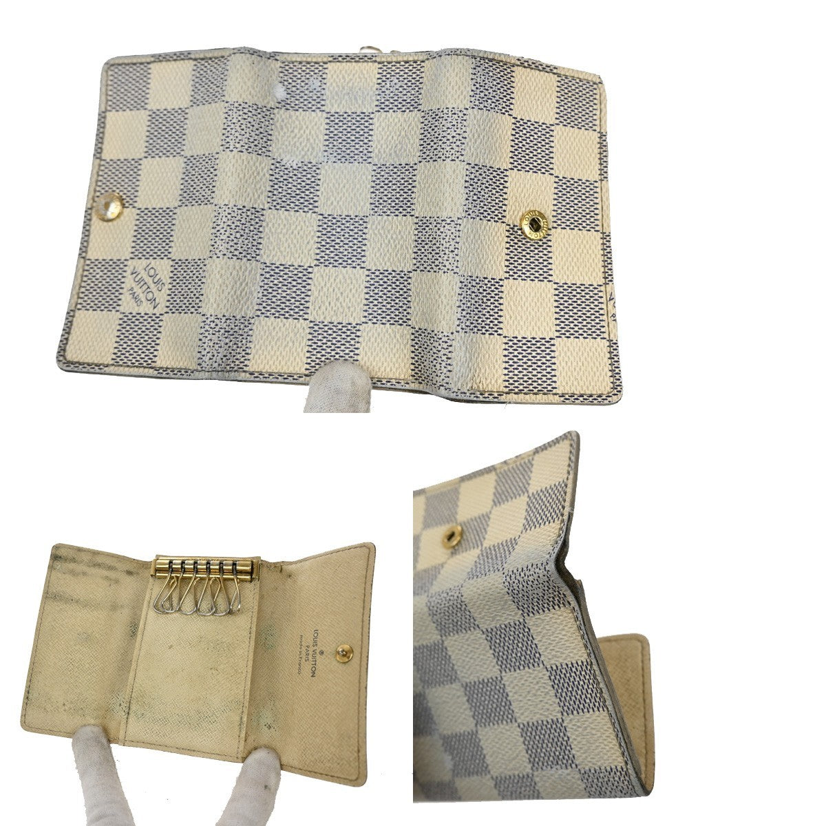 LOUIS VUITTON 4 Set Wallet Key Case Monogram Epi Damier Azur BN WE RD 32YH805